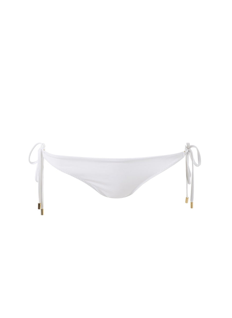    florence-white-adjustable-ruched-bandeau-bikini-bottom