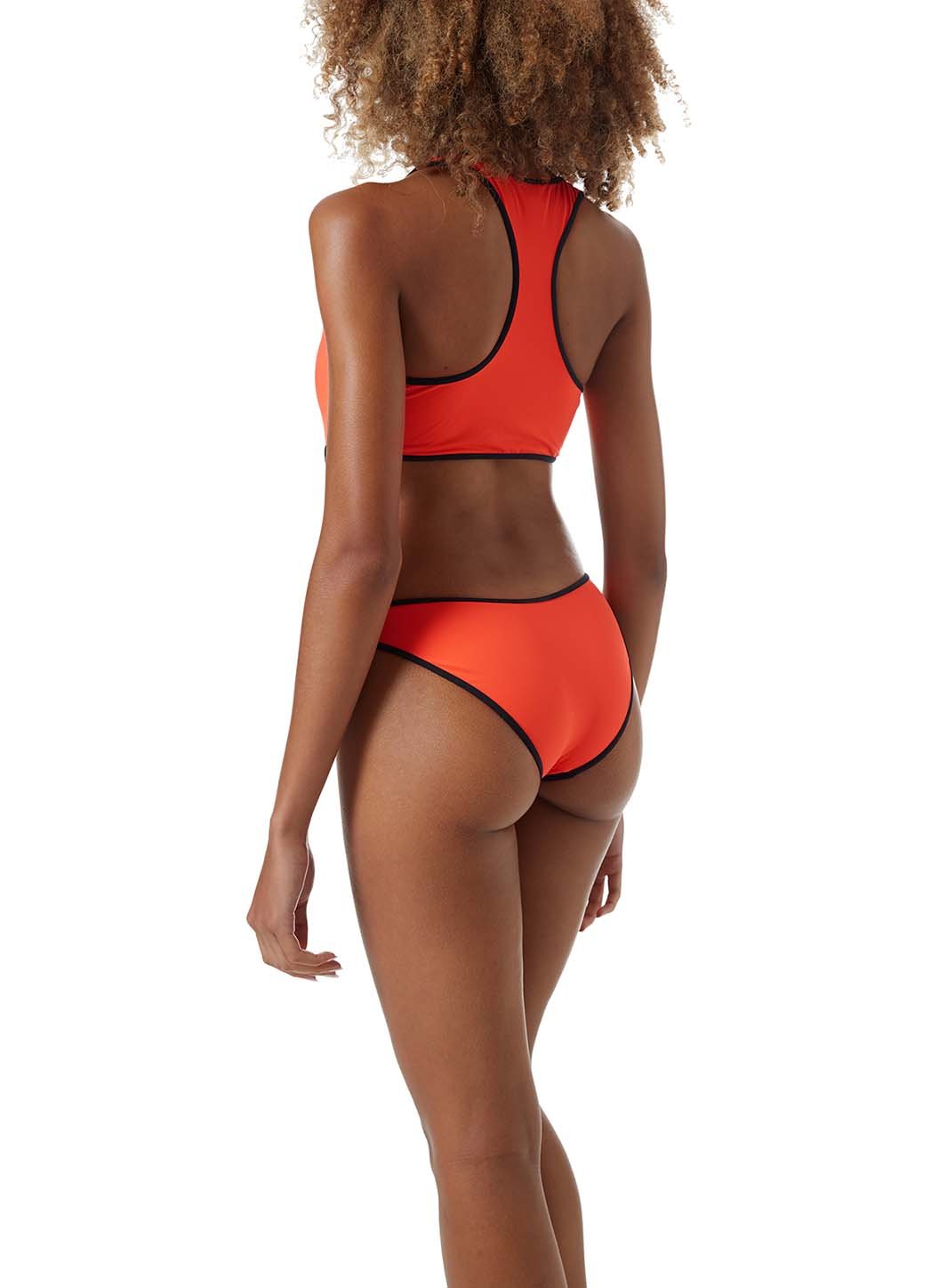 florida orange eco cut out swimsuit model_B
