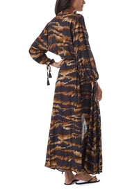 gabby safari open front long kaftan model_B