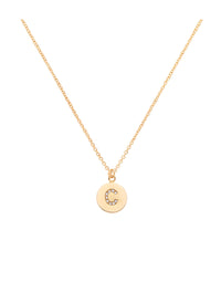 Gold Swarovski Letter 'C' Pendant