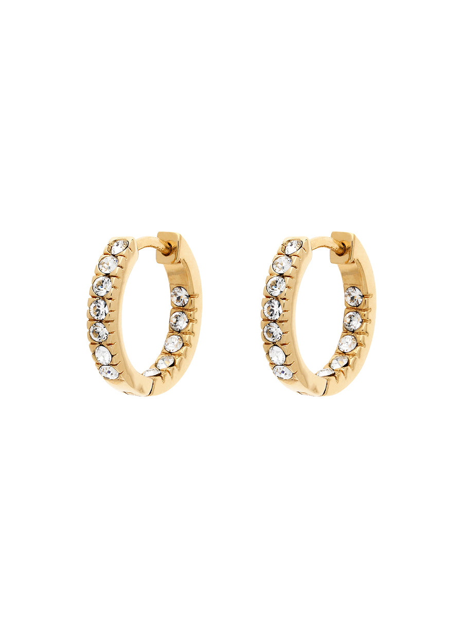 Gold Swarovski Crystal Small Hoop Earrings Official Site
