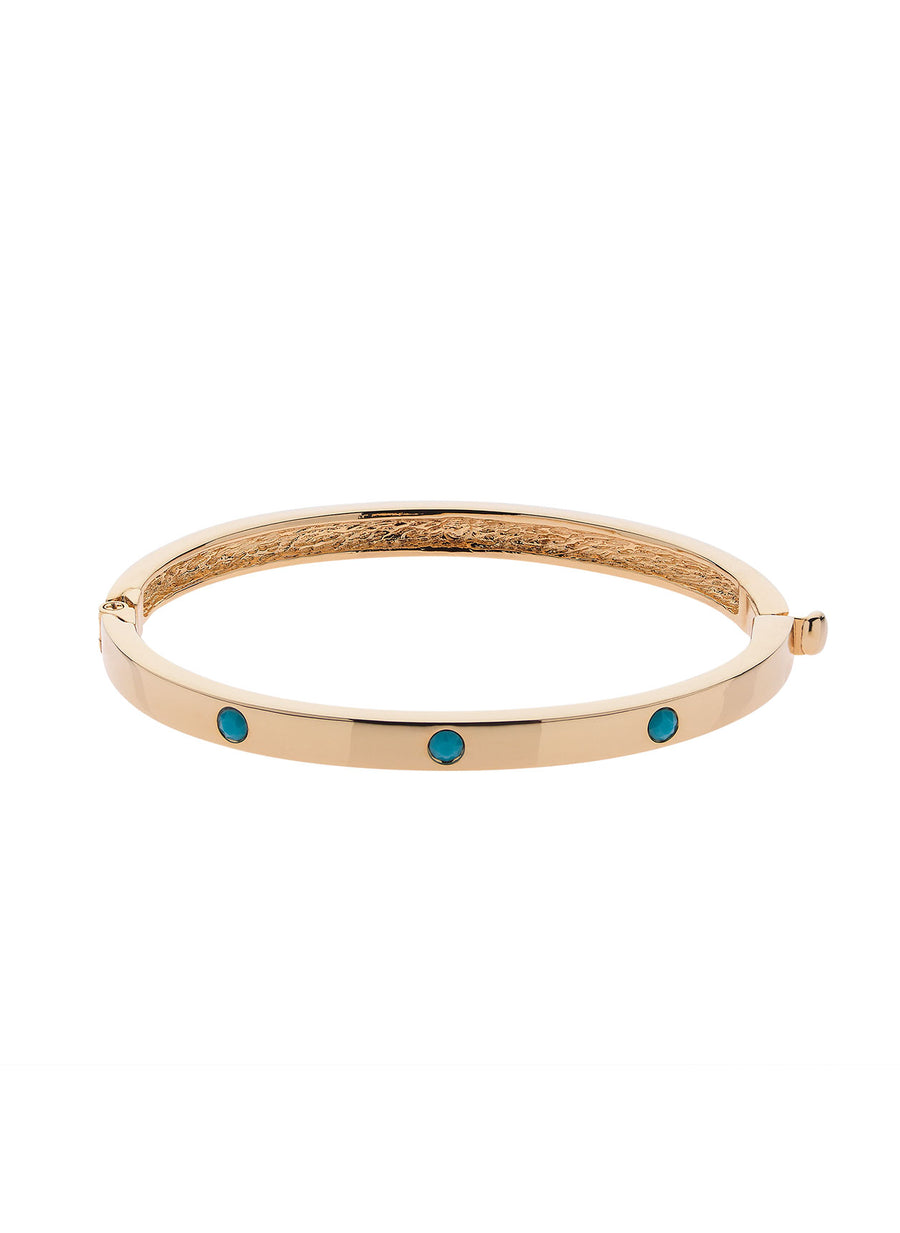 Gold Turquoise Bangle