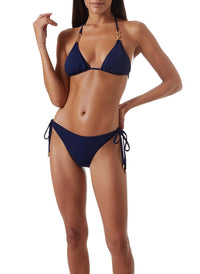gorda navy mazy link trim triangle bikini model_P