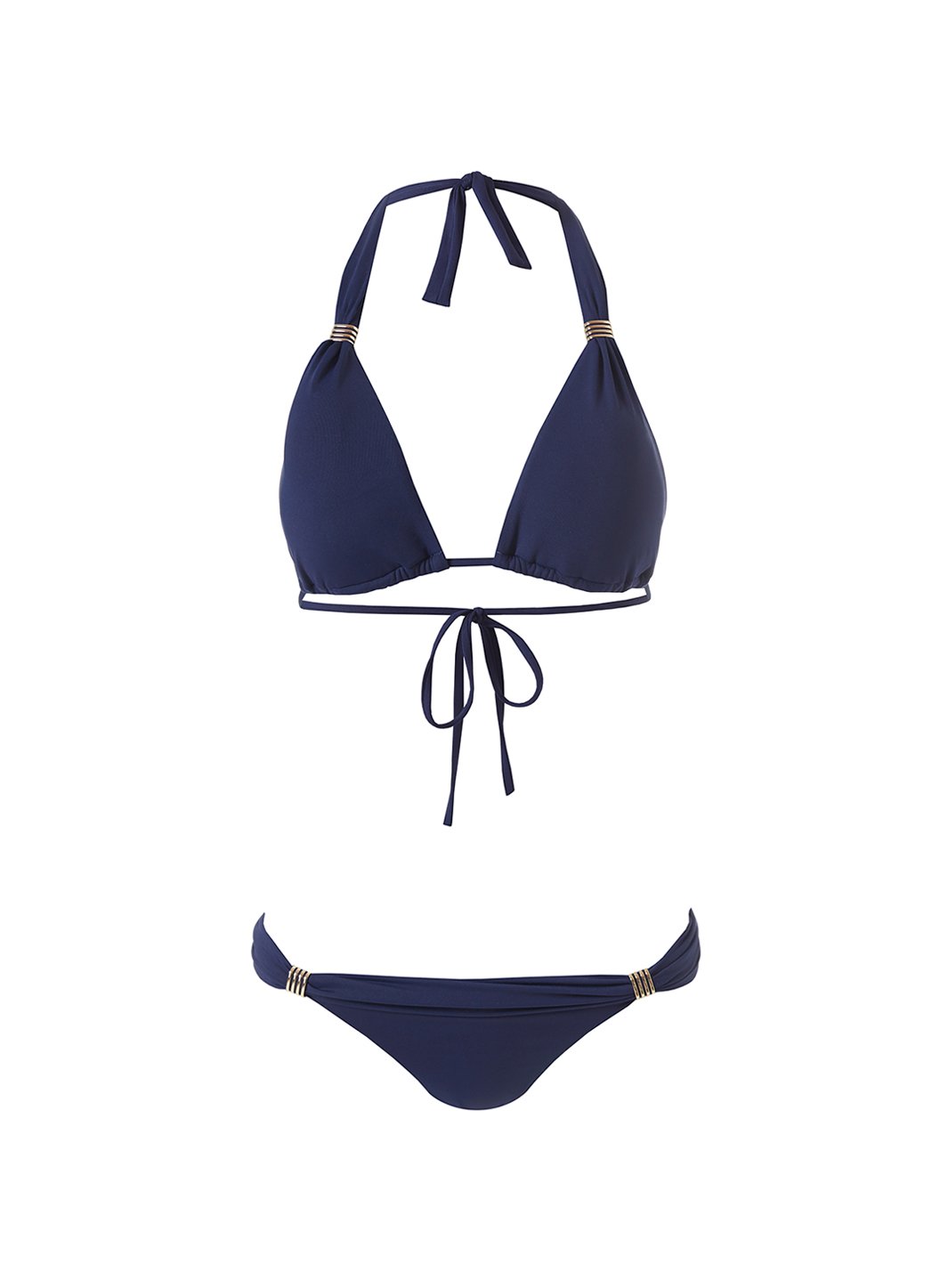 grenada navy bar trim halterneck bikini Cutout