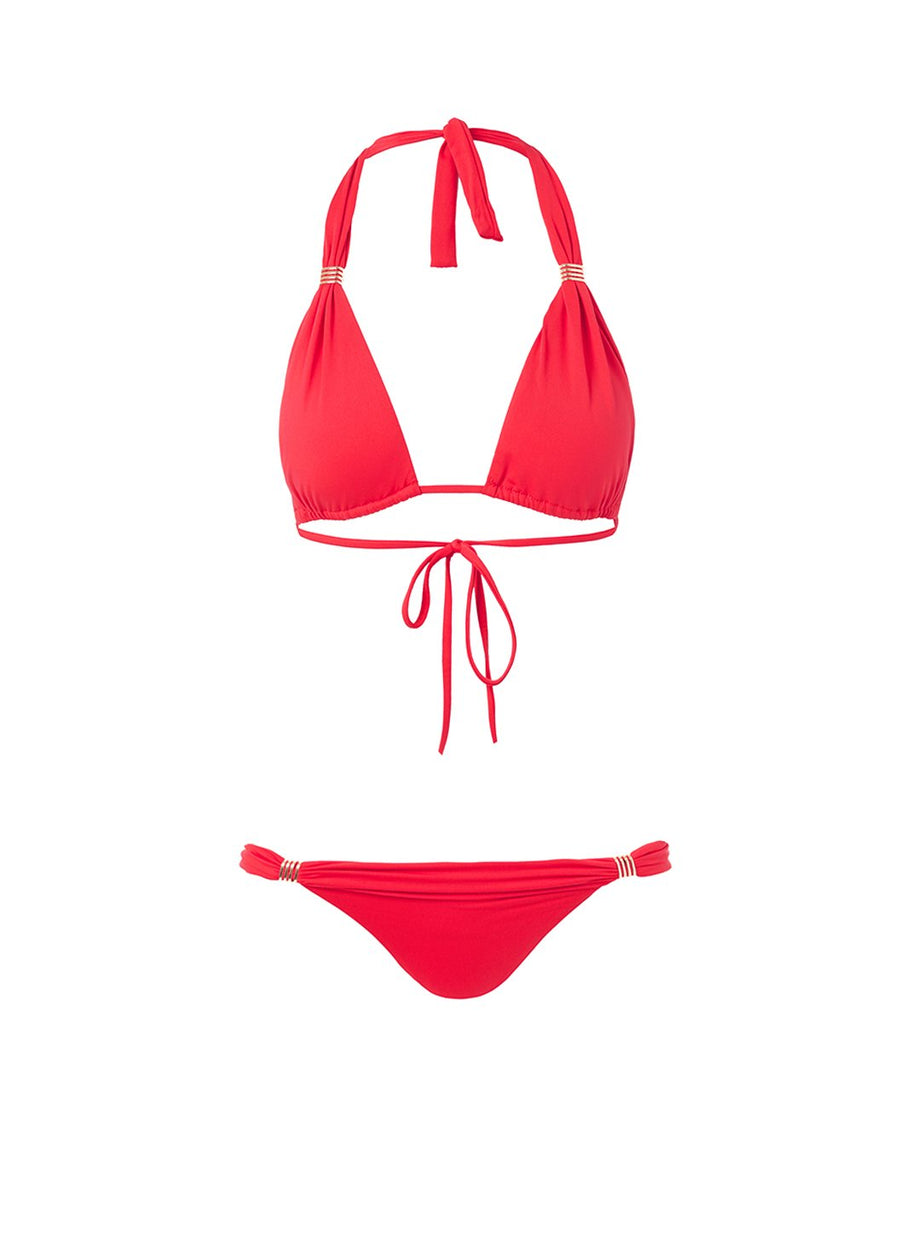 grenada red adjustable halterneck bikini 2019