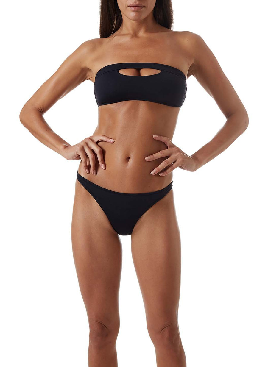 ibiza black slit bandeau bikini model_P