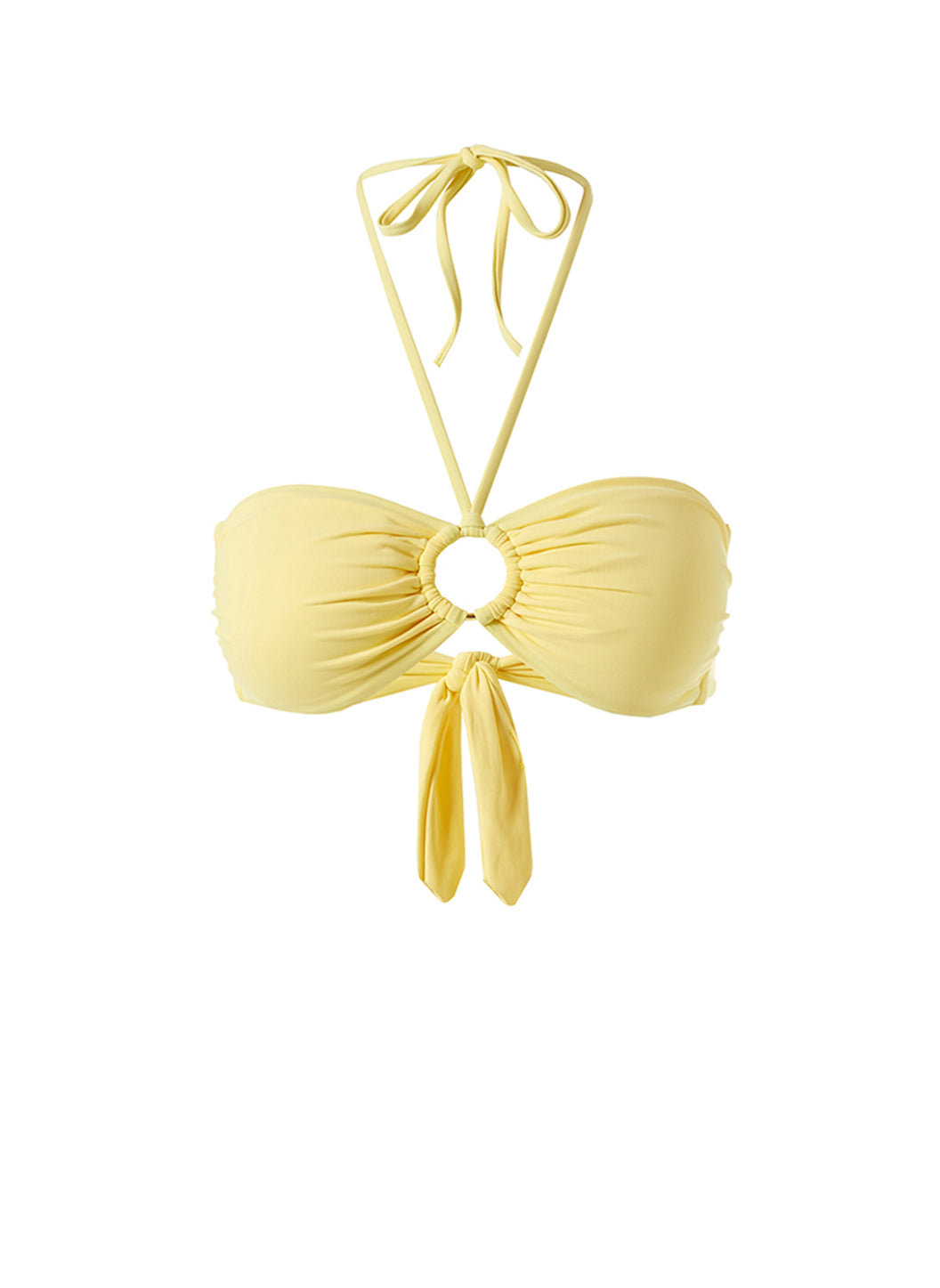 yellow bandeau swim top