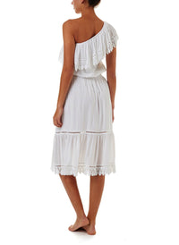 jo white oneshoulder embroidered frill midi dress 201 B