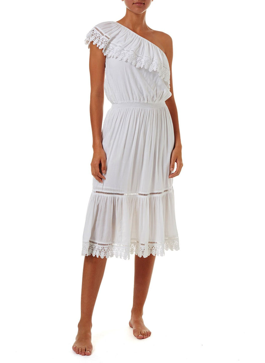 jo white oneshoulder embroidered frill midi dress 201 F