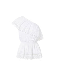 joanna white oneshoulder embroidered frill top 2019