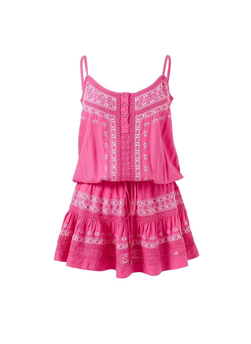 Karen Hot Pink White Dress | Official Site