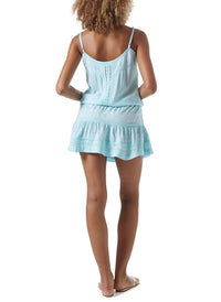 karen sky embroidered over the shoulder short dress model_B
