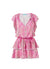 keri blush paisley tiered skirt short dress Cutout