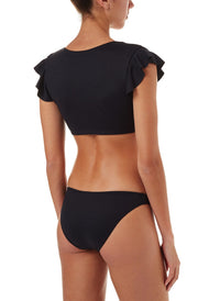 kohsamui black tiefront frill crop bikini 2019 B