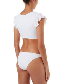 kohsamui white tiefront frill crop bikini 2019 B