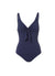 lisbon navy pique overtheshoulder knot supportive onepiece swismuit 2019