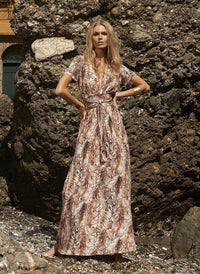 lou snake long dress 