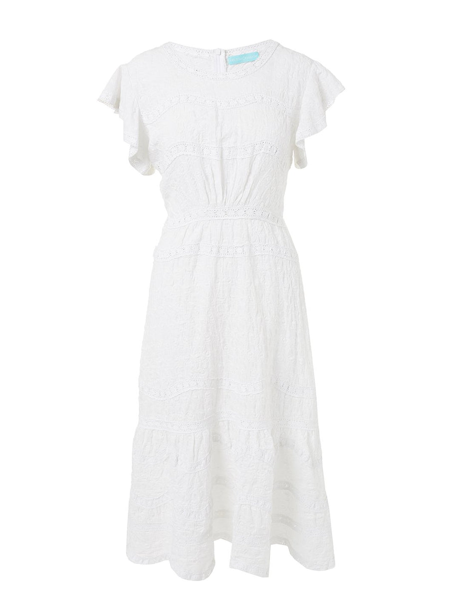 louisa white highneck midi tea dress 2019