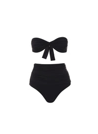 lyon black highwaisted bandeau bikini 2019