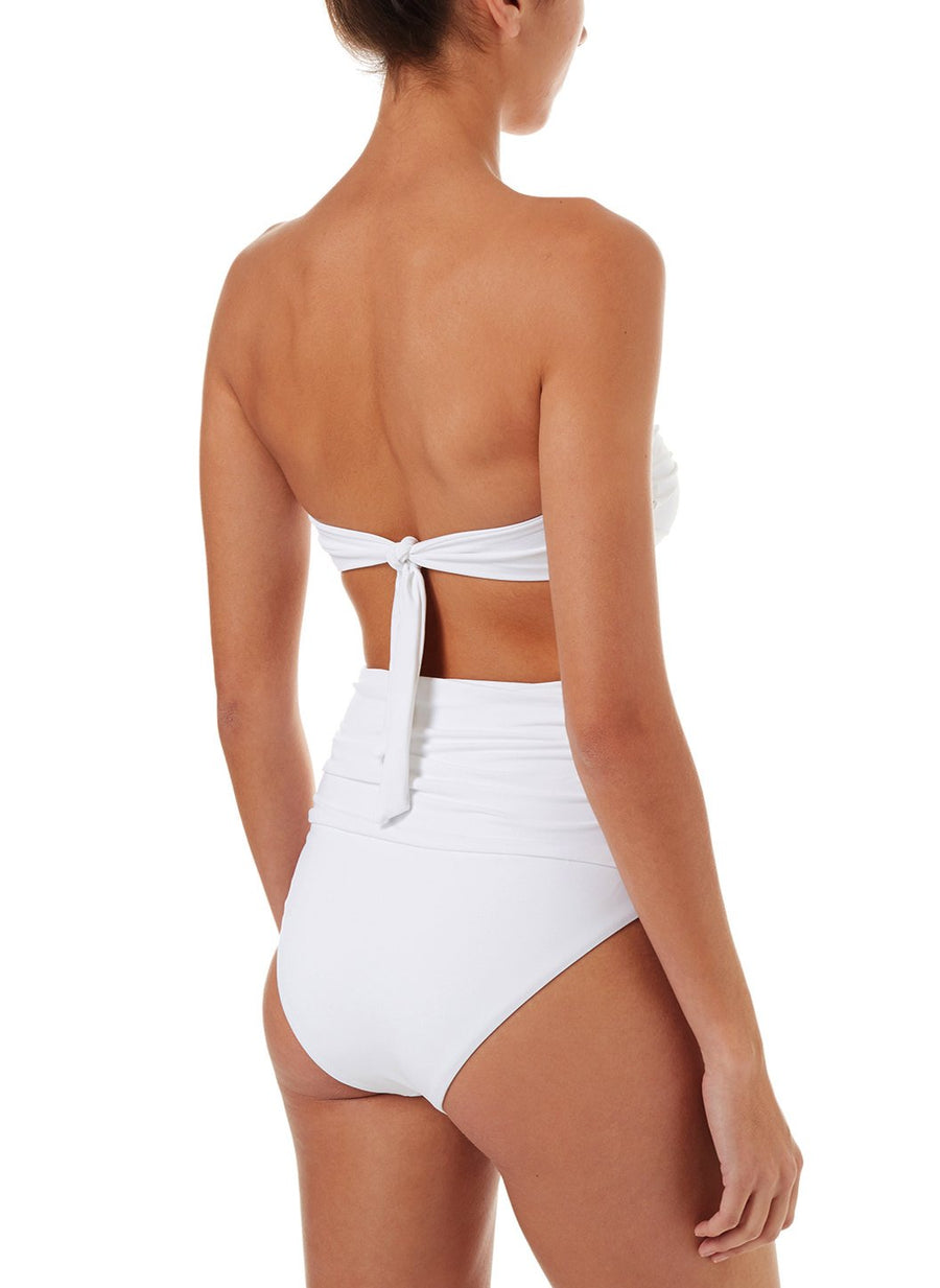 lyon white highwaisted bandeau bikini 2019 B