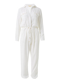 Magnolia White Utility Jumpsuit cutout