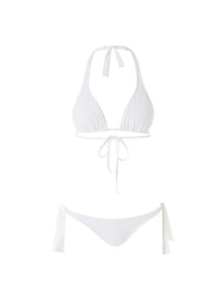 Maldives White Just Married Halterneck Bikini