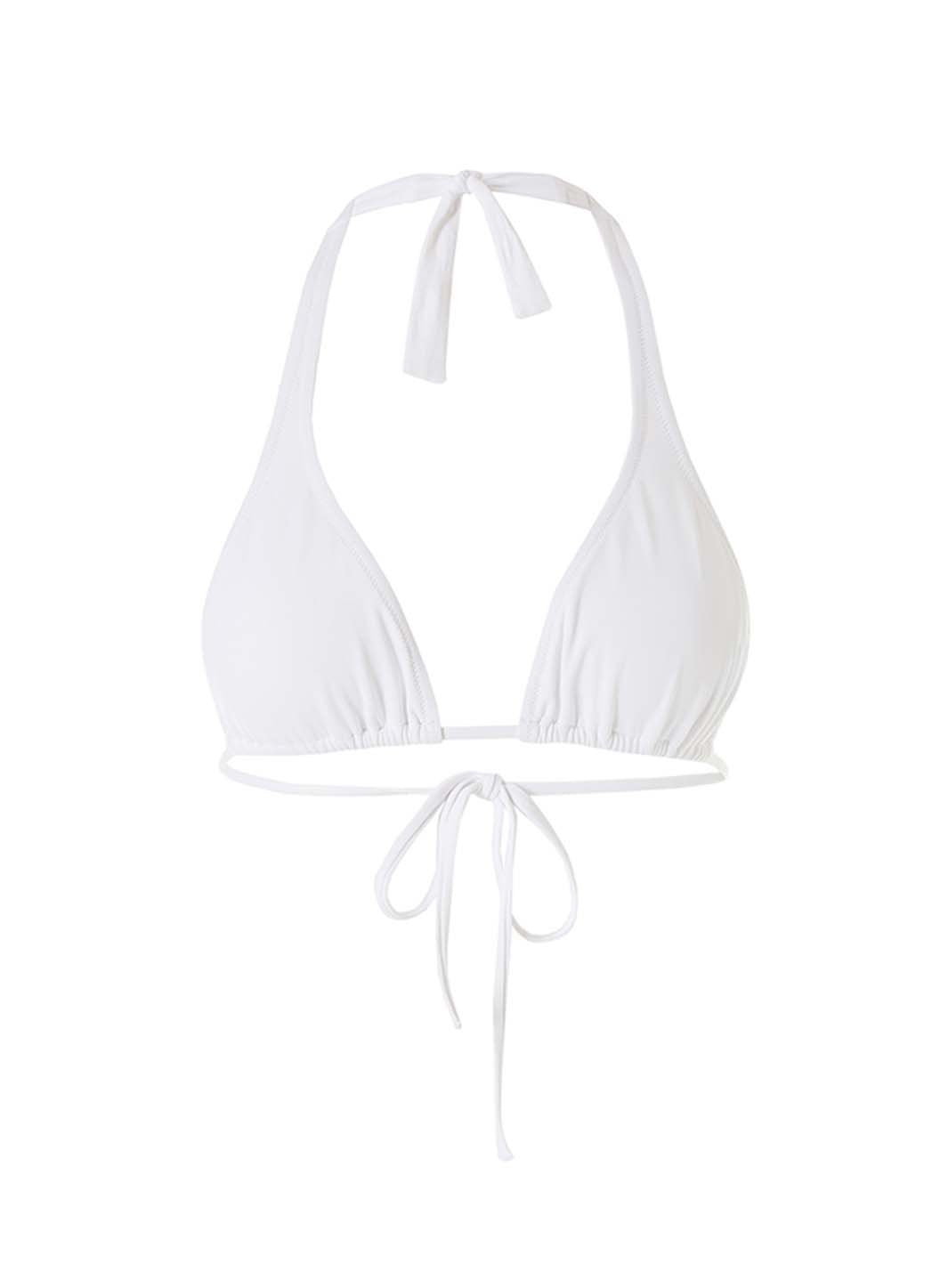 Maldives White Halterneck Bikini Top
