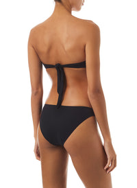 Martinique Black Bandeau Padded Twist Bikini