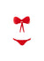 Martinique Red Bandeau Padded Twist Bikini