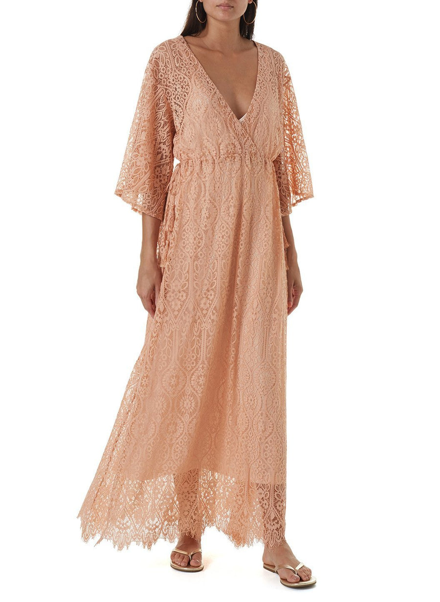 mel tan long kaftan 