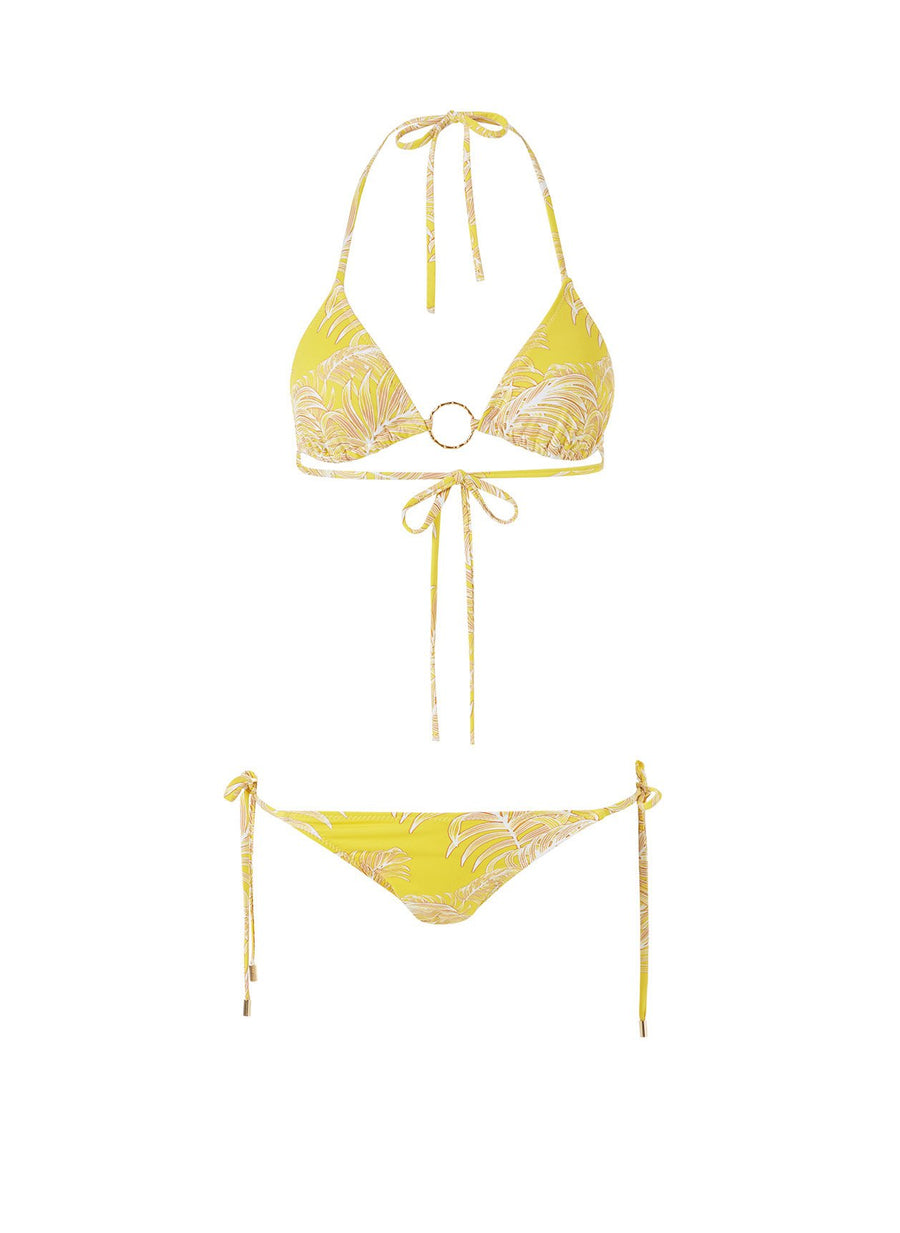 Miami Tropical Yellow Classic Ring Trim Triangle Bikini 2020