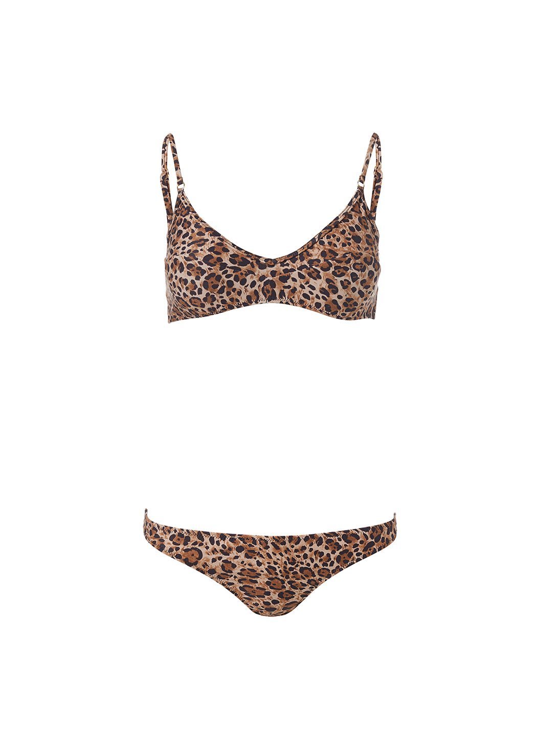 mykonos cheetah print bralette bikini Cutout