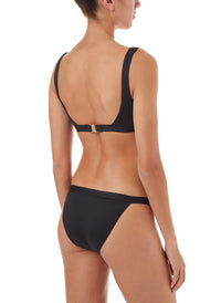 Orlando Black Classic Over The Shoulder Crop Bikini