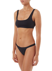 Orlando Black Classic Over The Shoulder Crop Bikini