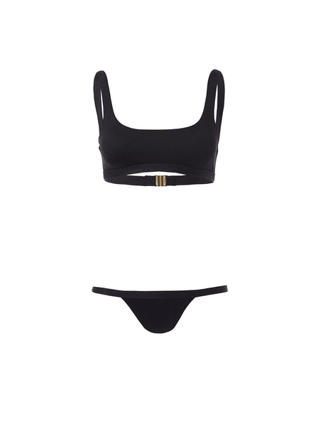 値下げ☆sea sign shoulder kush bikini  BLACK Ecommerce_Crop-