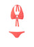 Paris Tangerine Rectangle Trim Halterneck Bikini Bikini 2020