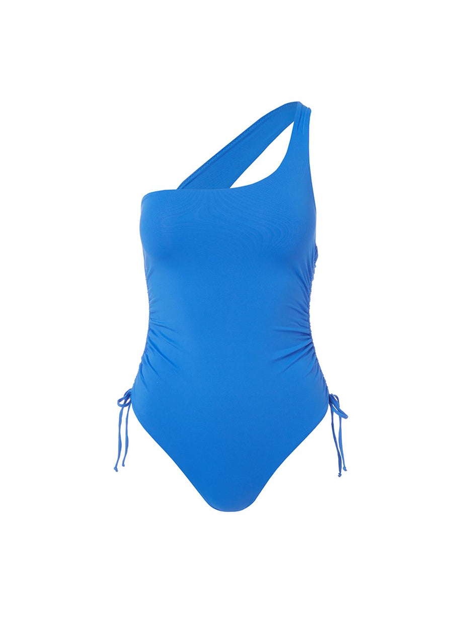 polynesia cobalt oneshoulder ruched onepiece swimsuit 2019