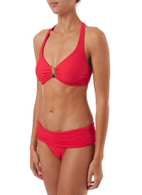 provence red pique halterneck supportive bikini 2019 F