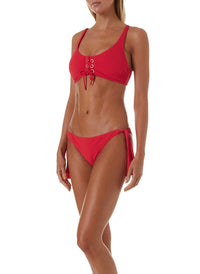 rome bikini red pique 
