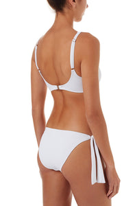 sanjuan white pique overtheshoulder knot supportive bikini 2019 B