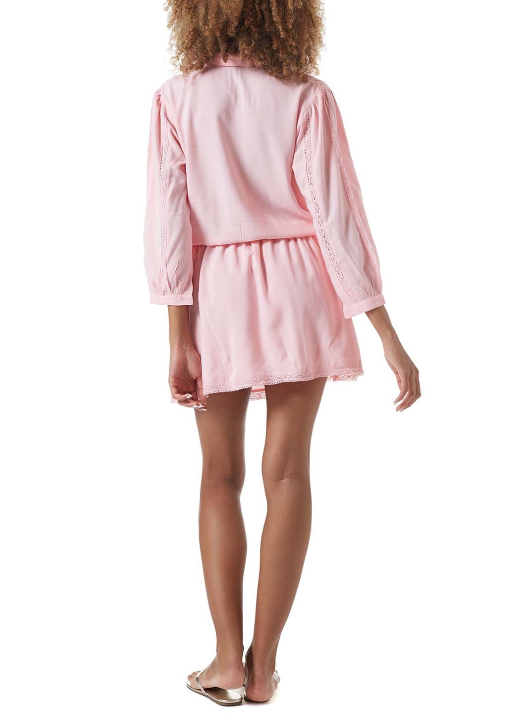 scarlet blush button down short dress model_B