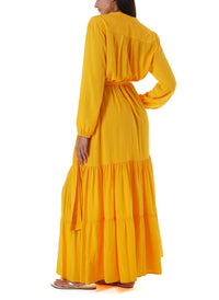 sonja apricot long dress 