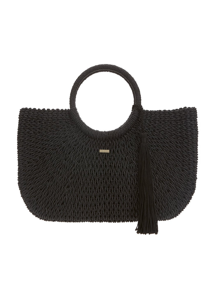 sorrento woven basket bag black 2019