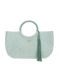 sorrento woven basket bag mint 2019