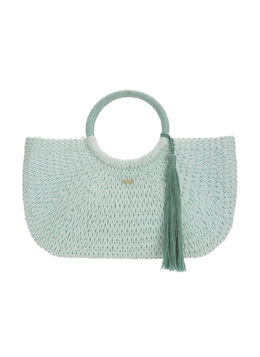 sorrento woven basket bag mint 2019