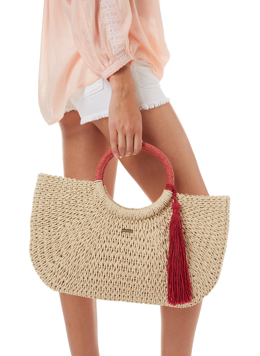 sorrento woven basket tassle bag natural cinnamon 2019 3