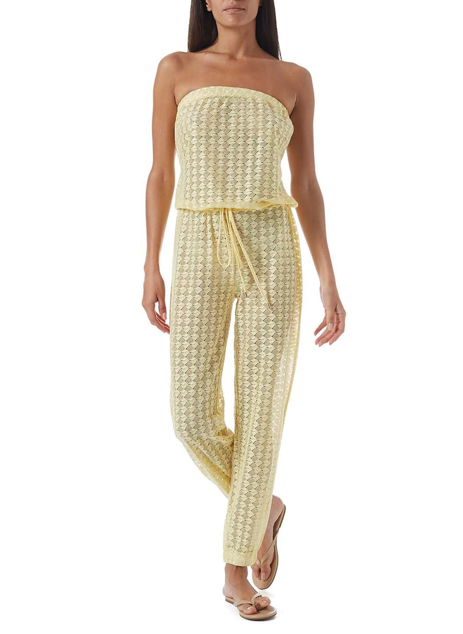 stella yellow knit bandeau jumpsuit model_F