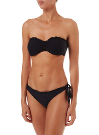 stmartin black ribbed bandeau popper bikini 2019 F