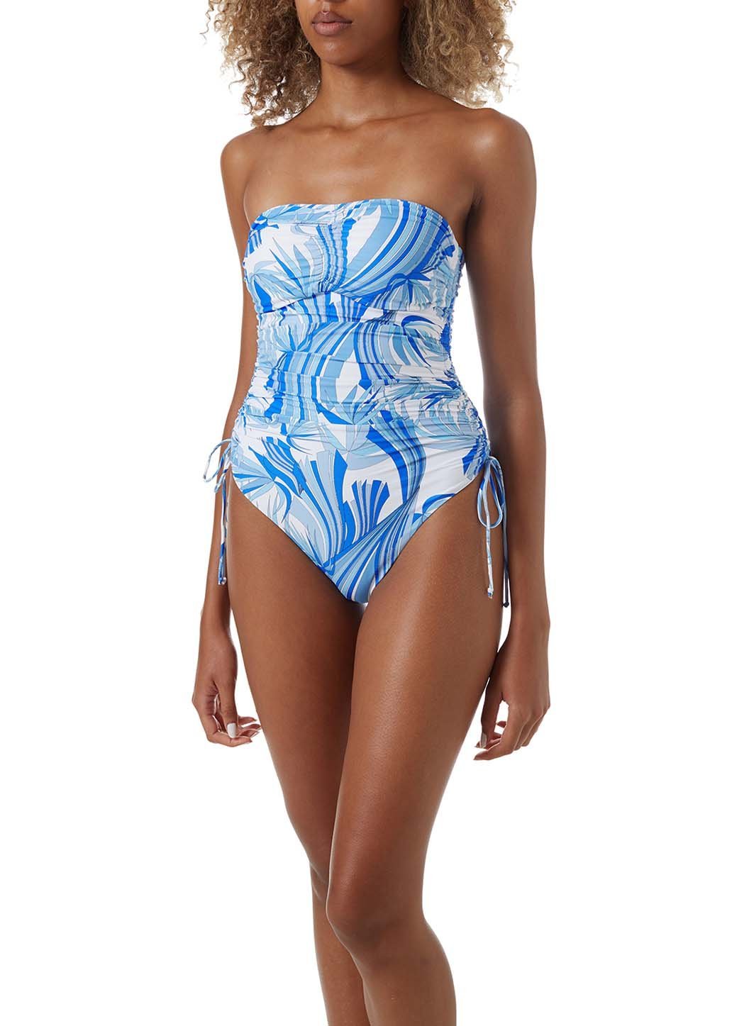 sydney twirl adjustable ruched bandeau swimsuit model_F