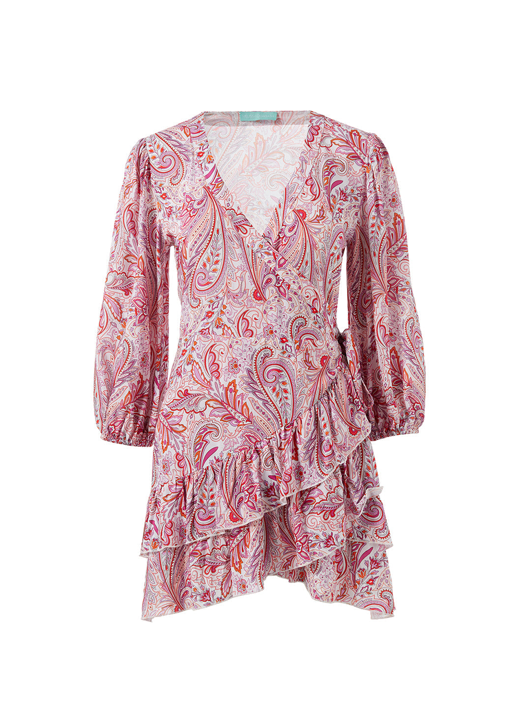 【Melissa Odabash】 Tabithaコットンラップミニドレス MELISSA ODABASH Tabitha ruffled cotton mini wrap dress | THE